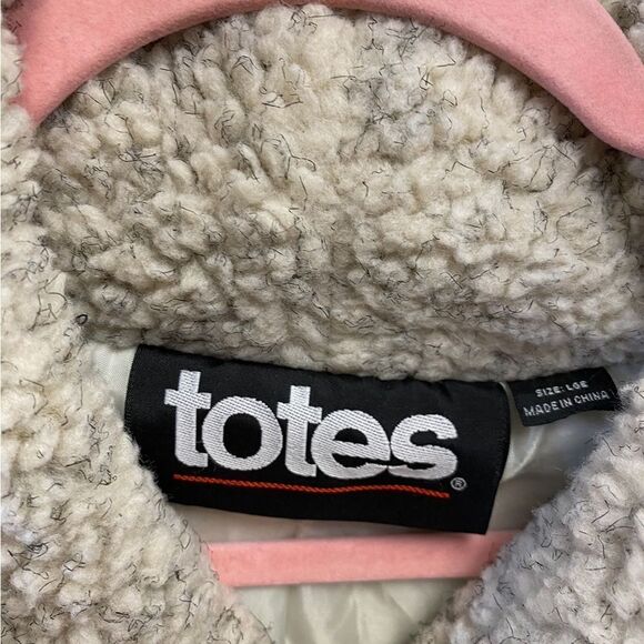 Totes Sherpa coat Sz L - Picture 4 of 5